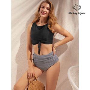 Avanova Tie Knot Front High Waist Bikini